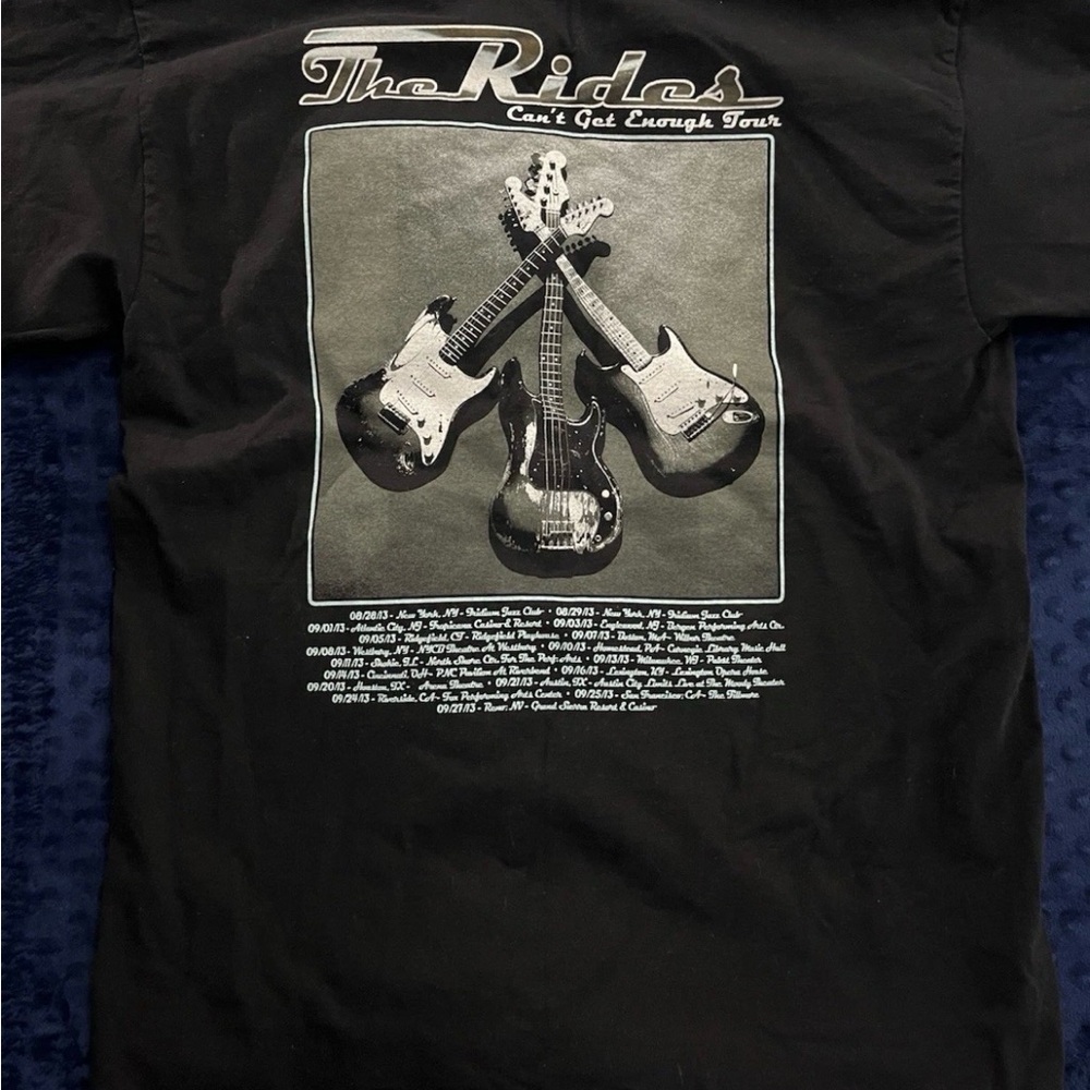The Rides Stephen Stills, Kenny Wayne Shepard Black Tour Graphic T-Shirt